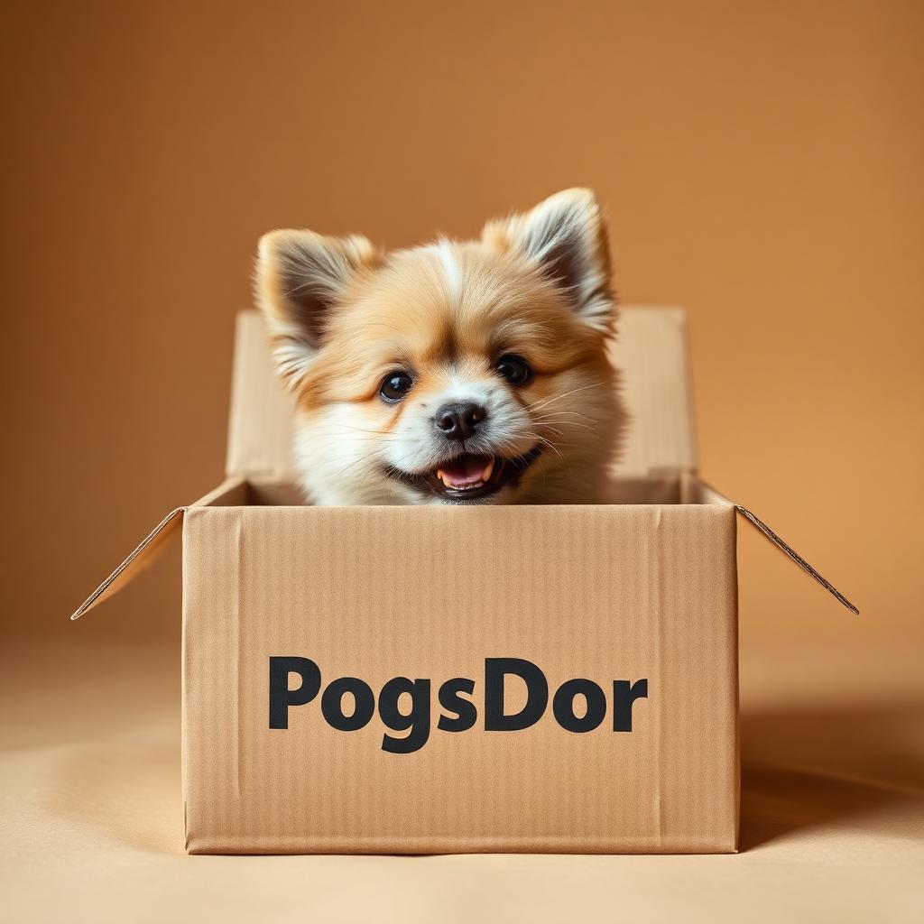 Pet feliz dentro de uma caixa PetVila